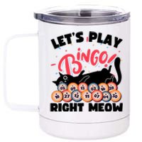 Play Bingo & Cat Bingo Player Gambling Bingo 12 oz Stainless Steel Tumbler Cup