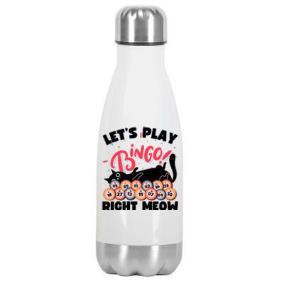 Play Bingo & Cat Bingo Player Gambling Bingo Stainless Steel Insulated Water Bottle