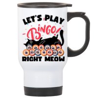 Play Bingo & Cat Bingo Player Gambling Bingo Stainless Steel Travel Mug