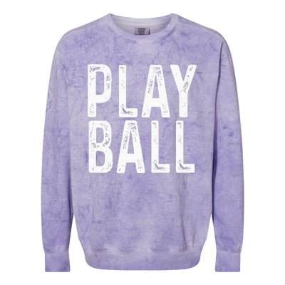 Play Ball Cute Baseball Softball Funny Colorblast Crewneck Sweatshirt