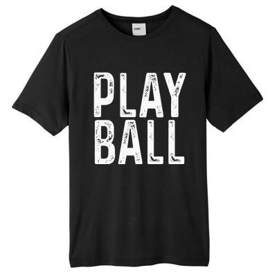 Play Ball Cute Baseball Softball Funny Tall Fusion ChromaSoft Performance T-Shirt