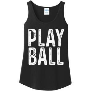 Play Ball Cute Baseball Softball Funny Ladies Essential Tank