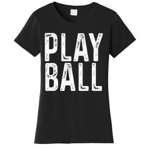 Play Ball Cute Baseball Softball Funny Women's T-Shirt