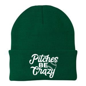 Pitches Be Crazy Softball Baseball Knit Cap Winter Beanie