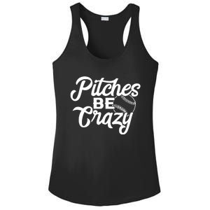 Pitches Be Crazy Softball Baseball Ladies PosiCharge Competitor Racerback Tank