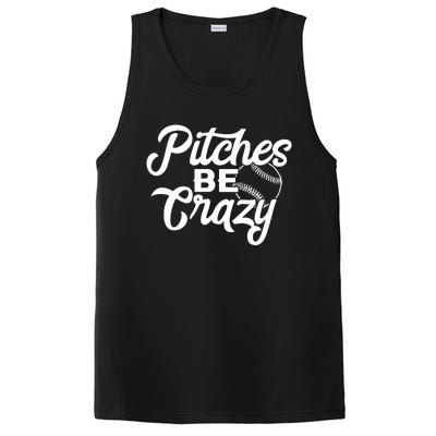 Pitches Be Crazy Softball Baseball PosiCharge Competitor Tank