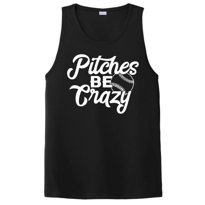 Pitches Be Crazy Softball Baseball PosiCharge Competitor Tank