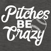 Pitches Be Crazy Softball Baseball Vector Backpack