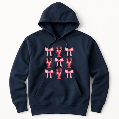 Pink Bow Cute Coquette Crawfish Clean Girl Aesthetic Hoodie