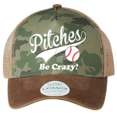 Pitches Be Crazy Funny Baseball Sport Legacy Tie Dye Trucker Hat