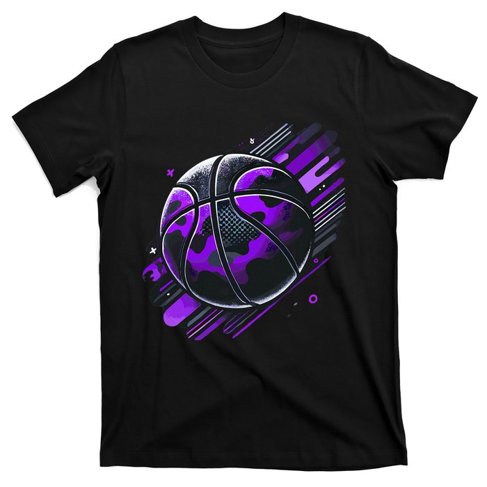 Purple Basketball Camouflage T-Shirt