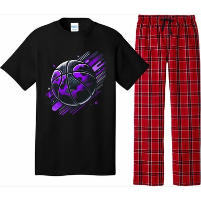 Purple Basketball Camouflage Pajama Set