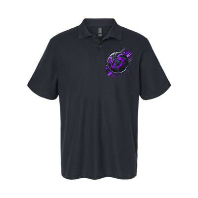 Purple Basketball Camouflage Softstyle Adult Sport Polo