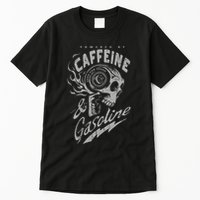 Powered By Caffeine And Gasoline Tall T-Shirt