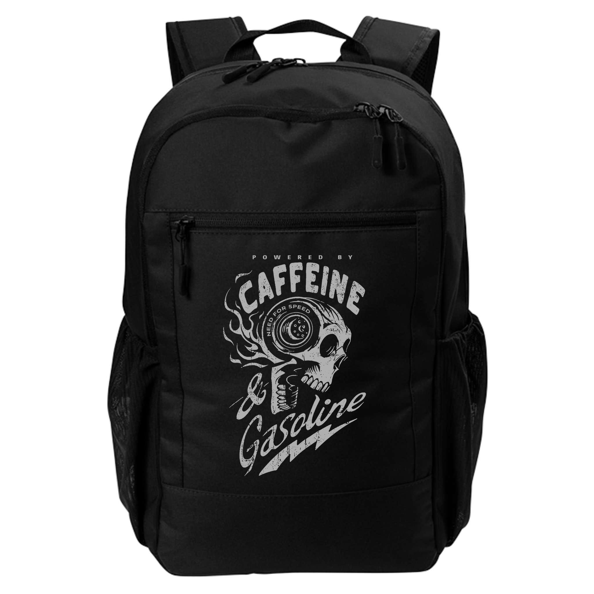 Powered By Caffeine And Gasoline Backpack