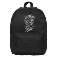 Powered By Caffeine And Gasoline 16 in Basic Backpack