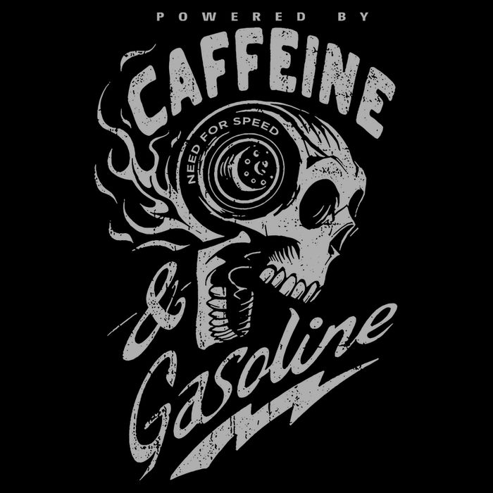 Powered By Caffeine And Gasoline 16 in Basic Backpack