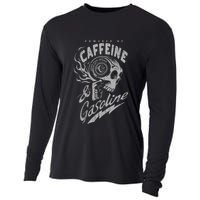 Powered By Caffeine And Gasoline Cooling Performance Long Sleeve Crew
