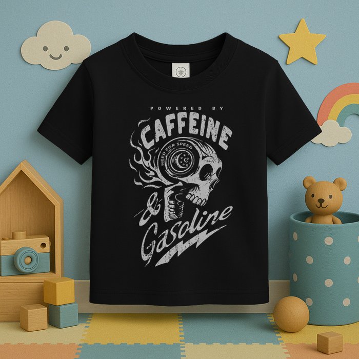 Powered By Caffeine And Gasoline Toddler T-Shirt