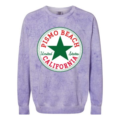 Pismo Beach California Usa Unites States Surfer Outfit Gift Colorblast Crewneck Sweatshirt