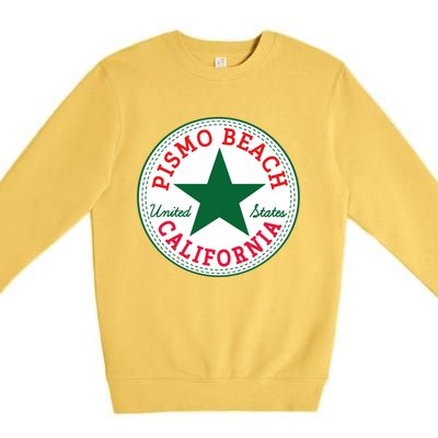 Pismo Beach California Usa Unites States Surfer Outfit Gift Premium Crewneck Sweatshirt