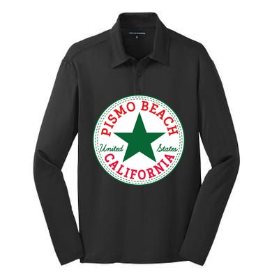 Pismo Beach California Usa Unites States Surfer Outfit Gift Silk Touch Performance Long Sleeve Polo