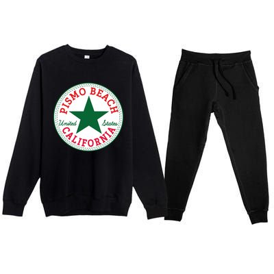 Pismo Beach California Usa Unites States Surfer Outfit Gift Premium Crewneck Sweatsuit Set