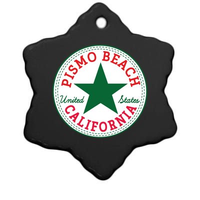 Pismo Beach California Usa Unites States Surfer Outfit Gift Ceramic Star Ornament