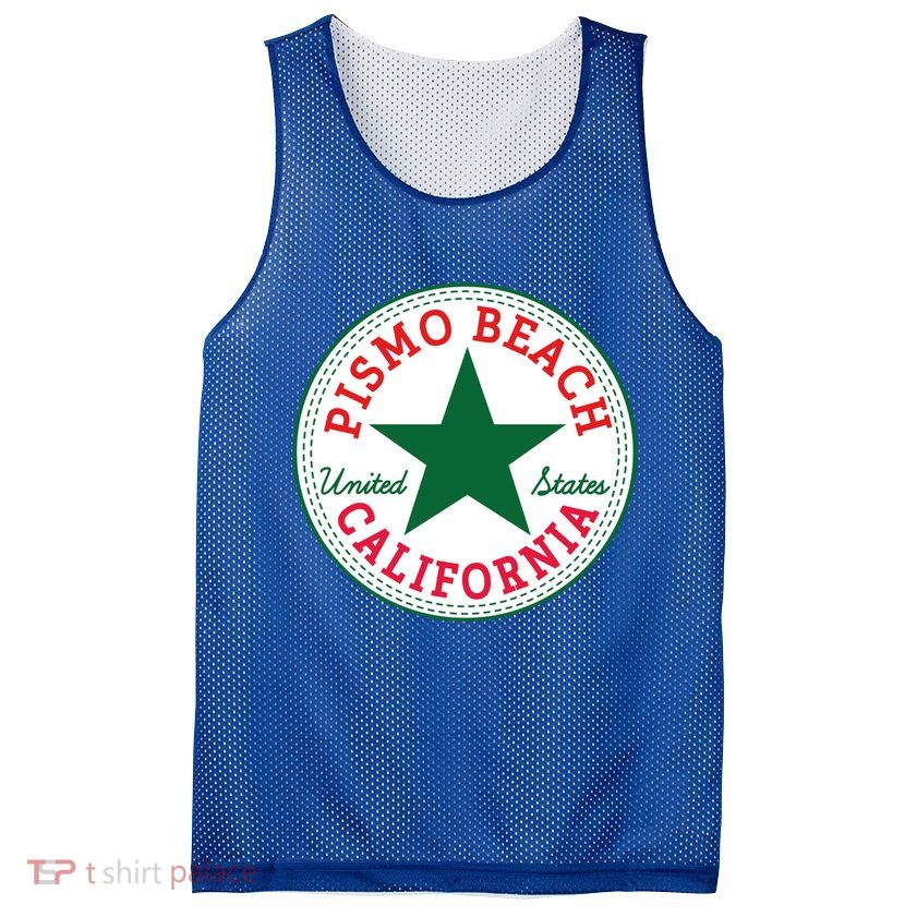 Pismo Beach California Usa Unites States Surfer Outfit Gift Mesh Reversible Basketball Jersey Tank