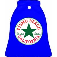 Pismo Beach California Usa Unites States Surfer Outfit Gift Ceramic Bell Ornament