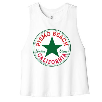 Pismo Beach California Usa Unites States Surfer Outfit Gift Women's Racerback Cropped Tank