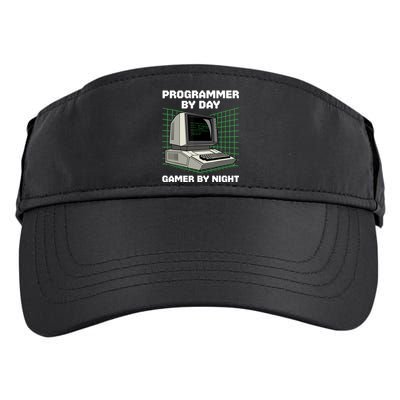 Programmer By Day Gamer By Night Funny IT Nerd Geek Adult Drive Performance Visor