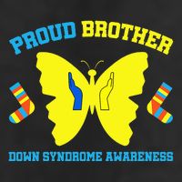 Proud Brother Down Syndrome Awareness 7 Panel Mesh Trucker Snapback Hat