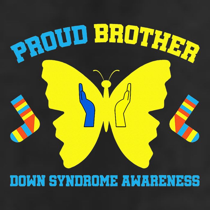 Proud Brother Down Syndrome Awareness 7 Panel Mesh Trucker Snapback Hat