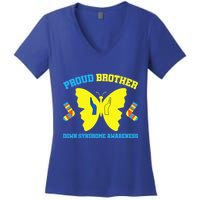 Proud Brother Down Syndrome Awareness Women's V-Neck T-Shirt