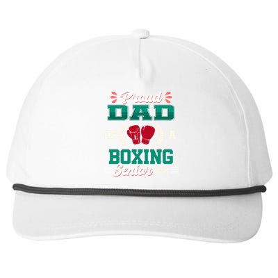 Proud Boxing Dad Of A 2024 Senior Cute Gift Snapback Five-Panel Rope Hat