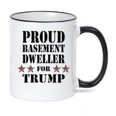 Proud Basement Dweller For Trump For President 11oz Black Color Changing Mug