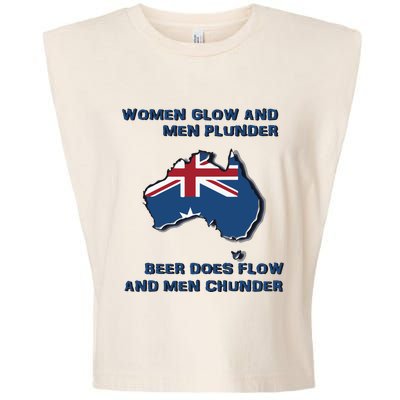 Plunder Beer Does Flow And Chunder Garment-Dyed Women's Muscle Tee