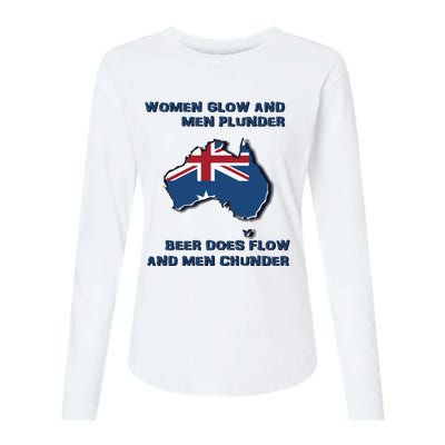 Plunder Beer Does Flow And Chunder Womens Cotton Relaxed Long Sleeve T-Shirt