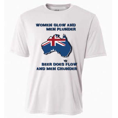 Plunder Beer Does Flow And Chunder Cooling Performance Crew T-Shirt