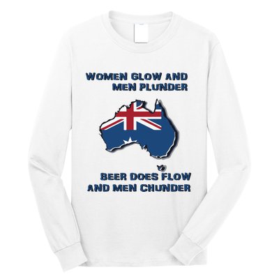 Plunder Beer Does Flow And Chunder Long Sleeve Shirt