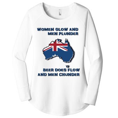 Plunder Beer Does Flow And Chunder Women's Perfect Tri Tunic Long Sleeve Shirt