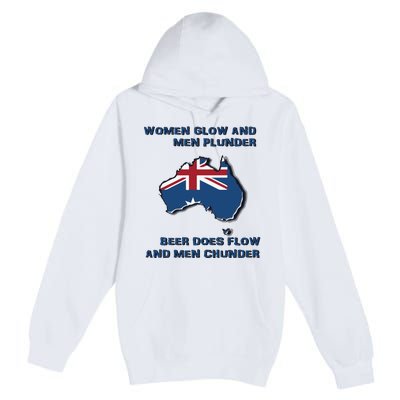 Plunder Beer Does Flow And Chunder Premium Pullover Hoodie