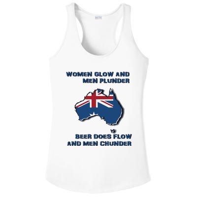 Plunder Beer Does Flow And Chunder Ladies PosiCharge Competitor Racerback Tank