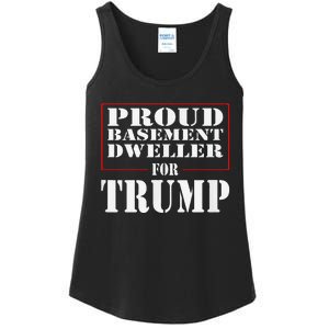 Proud Basement Dweller For Trump For President Ladies Essential Tank