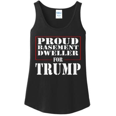 Proud Basement Dweller For Trump For President Ladies Essential Tank