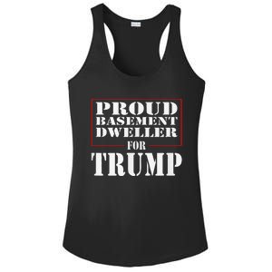 Proud Basement Dweller For Trump For President Ladies PosiCharge Competitor Racerback Tank