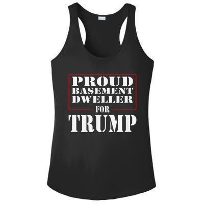 Proud Basement Dweller For Trump For President Ladies PosiCharge Competitor Racerback Tank