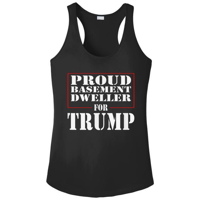 Proud Basement Dweller For Trump For President Ladies PosiCharge Competitor Racerback Tank