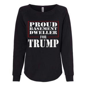 Proud Basement Dweller For Trump For President Womens California Wash Sweatshirt